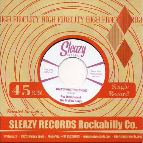 Roy Thompson & The Mellow Kings - Vinyl 45 Rpm - Vinyl